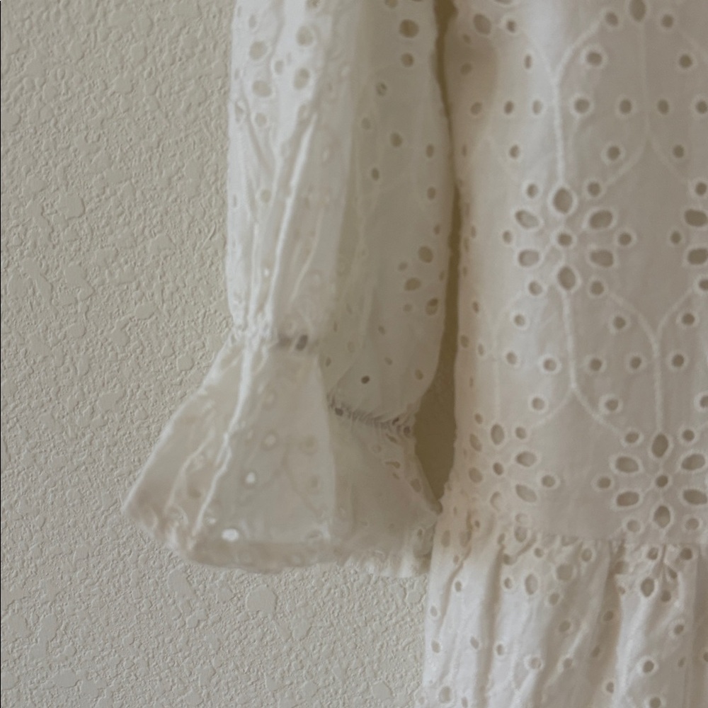 Sundance White Eyelet Dress Size Medium - Picture 4 of 10